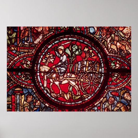 ワイン商人を描いた窓 ポスター (正面)