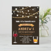 ワイン大人の誕生日の招待 招待状 (スタンド正面)