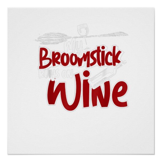 ワイン女子飲ハロウィーンサレムウィッチTシャツ ポスター (正面)