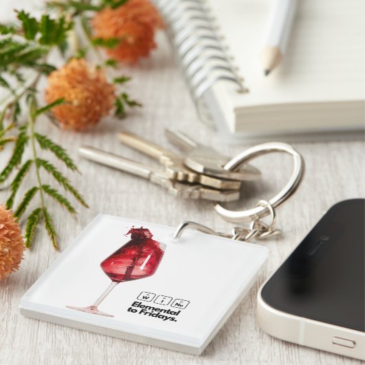 ワイン好きにはぴったりの贈り物エレガント。 キーホルダー (正面右)