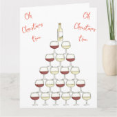 ワイン好きのためのクリスマスグリーティングカード カード (正面)
