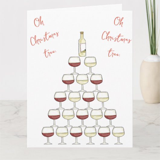 ワイン好きのためのクリスマスグリーティングカード カード (正面)
