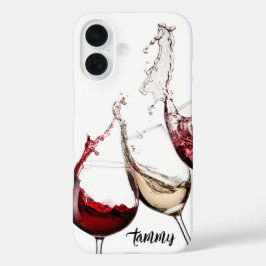 ワイン好きのためのスマホケース – 赤ワイン、白ワイン、ロゼ iPhone 16ケース