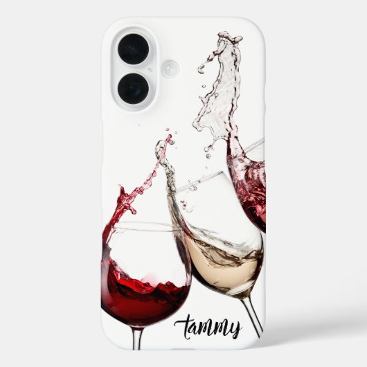 ワイン好きのためのスマホケース – 赤ワイン、白ワイン、ロゼ Case-Mate iPhoneケース (裏面)