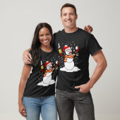 ワイン好きのための楽しいクリスマススノーマンワインギフト Tシャツ (ユニセックス)