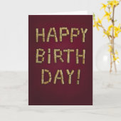 ワイン好きのハッピーバースデーのコルク カード (黄色い花)
