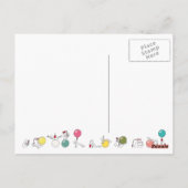 ワイン好きの葉書、サーモン用ピラティス ポストカード (裏面)