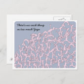 ワイン好きの葉書、ピンクのヨガ ポストカード (正面/裏面)