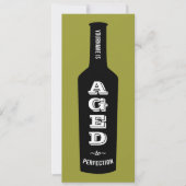 ワイン好きの誕生日パーティーの招待 招待状 (正面)