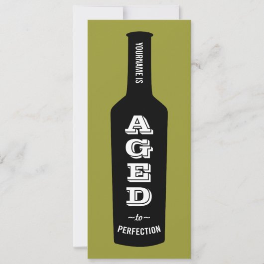 ワイン好きの誕生日パーティーの招待 招待状 (正面)