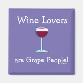 ワイン好きはブドウの人々の漫画ユーモアのある マグネット
