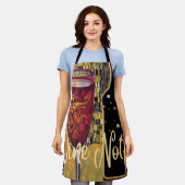 ワイン好き エプロン (着用した状態)