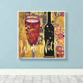 ワイン好き キャンバスプリント (インサイチュ (ウッドフロア))