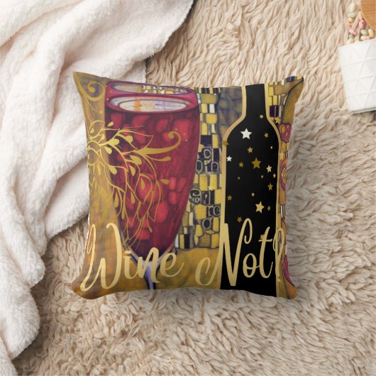 ワイン好き クッション (ブランケット)