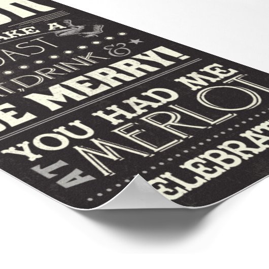 ワイン好き ポスター (角)