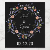 ワイン好パーソナライズされたき花印 ワインラベル (シングルラベル)