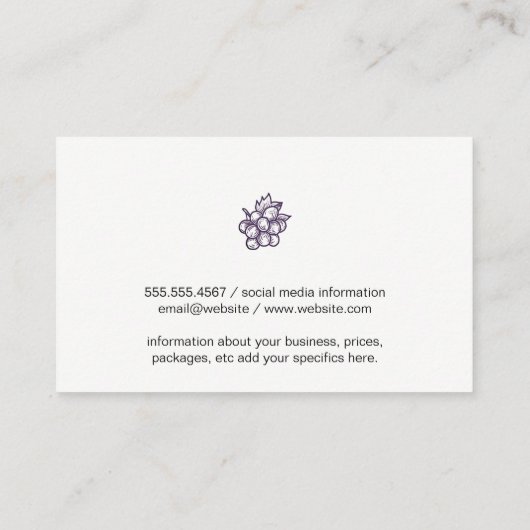 ワイン容器 名刺 (裏面)