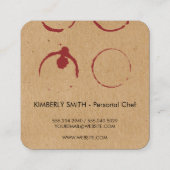 ワイン専門店のワインの汚れ スクエア名刺 (裏面)