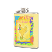 ワイン小さなシックなパワー名イエローパーソナライズされた フラスク (左)