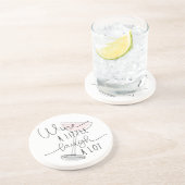 ワイン少し笑い多くの砂岩コースター コースター (側面)