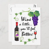 ワイン少し… ポストカード (正面/裏面)