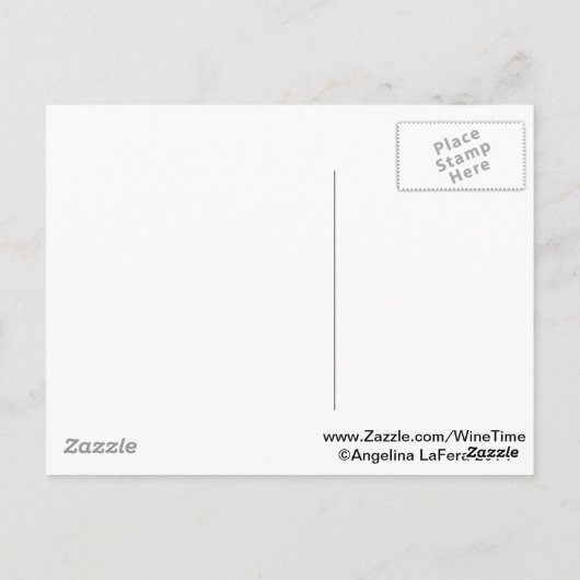 ワイン少し… ポストカード (裏面)