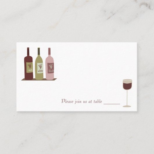 ワイン座席表 プレイスカード (正面)