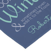 ワイン引用文名前をカスタムするテーブルランナー ショートテーブルランナー (コーナー)