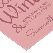 ワイン引用文名前をカスタムするテーブルランナー ショートテーブルランナー (コーナー)