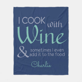 ワイン引用文名前をカスタムするフリースブランケット フリースブランケット