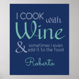 ワイン引用文名前をカスタムするポスター ポスター