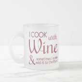 ワイン引用文名前をカスタムするマグ フロストグラスマグカップ (左)