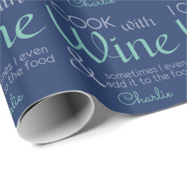 ワイン引用文名前をカスタムする包装紙 ラッピングペーパー