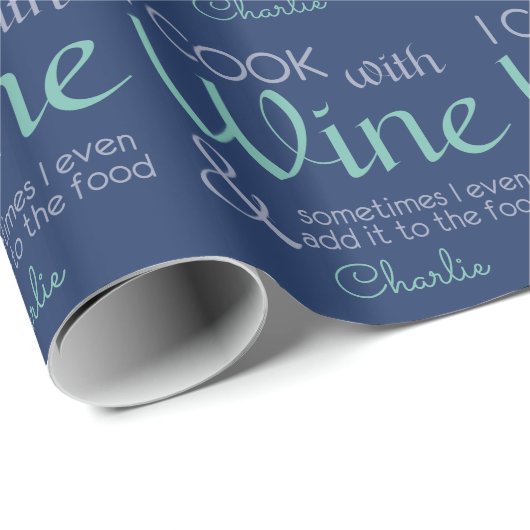 ワイン引用文名前をカスタムする包装紙 ラッピングペーパー (ロールコーナー)