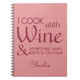 ワイン引用文名前をカスタムする手帳 ノートブック