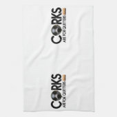 ワイン引用文「コルクは震える」 キッチンタオル (縦)