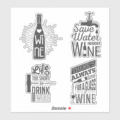 ワイン引用文 シール (シート)