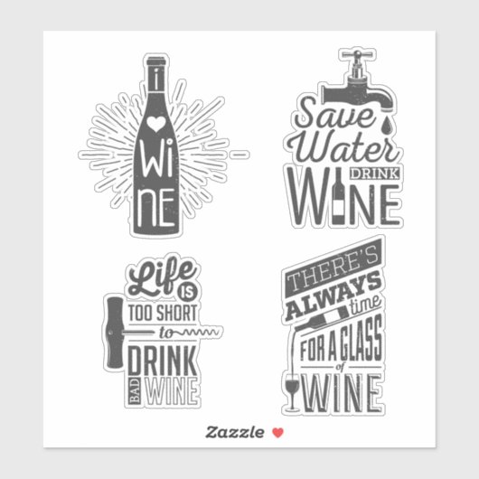 ワイン引用文 シール (シート)