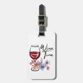 ワイン恋人、編集可能 ラゲッジタグ (正面縦)