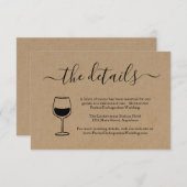 ワイン情報詳細エンクロージャカード エンクロージャーカード (正面/裏面)