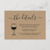 ワイン情報詳細同封カード エンクロージャーカード (正面)