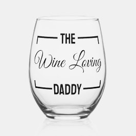ワイン愛パパ父の日父のカスタムGIF ステムなしワイングラス