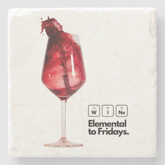 ワイン愛好家のための完璧な家の装飾のエレガント贈り物 ストーンコースター (正面)