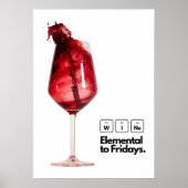 ワイン愛好家のための完璧な家の装飾のエレガント贈り物 ポスター (正面)