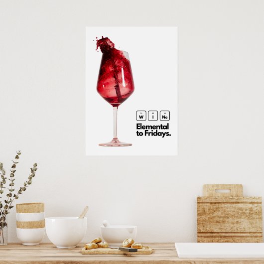 ワイン愛好家のための完璧な家の装飾のエレガント贈り物 ポスター (キッチン)