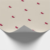 ワイン愛好家のための赤ワインのガラスパターン ラッピングペーパー (角)