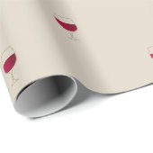 ワイン愛好家のための赤ワインのガラスパターン ラッピングペーパー (ロールコーナー)