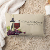 ワイン愛好家のびん詰めにされた詩歌の枕 ランバークッション (ブランケット)
