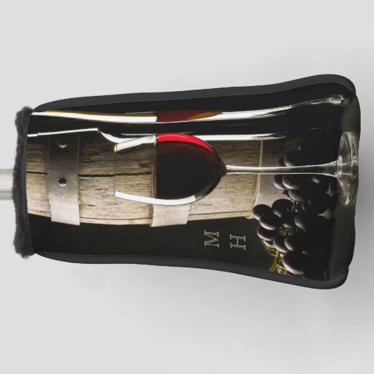 ワイン愛好家のカスタムなモノグラムの運搬人カバー ゴルフヘッドカバー (正面)