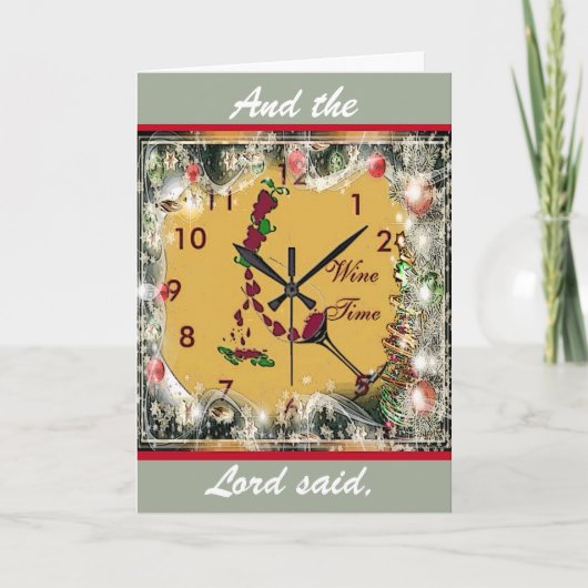 ワイン愛好家のクリスマスカード シーズンカード (正面)